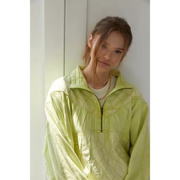 Out From Under Urban Outfitters Phoenix Quilted Half-Zip Sweatshirt XS 228920 - Picture 1 of 9